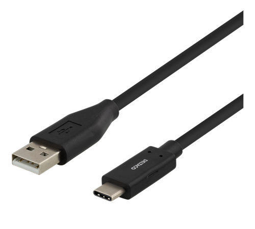 Deltaco USB-Kabel 1m schwarz A - C