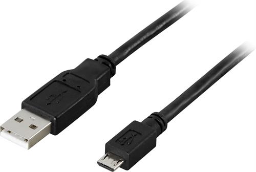 Deltaco USB-Kabel 1m schwarz A - micro B