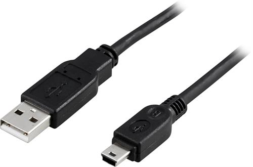 Deltaco USB-Kabel 1m schwarz A - mini B