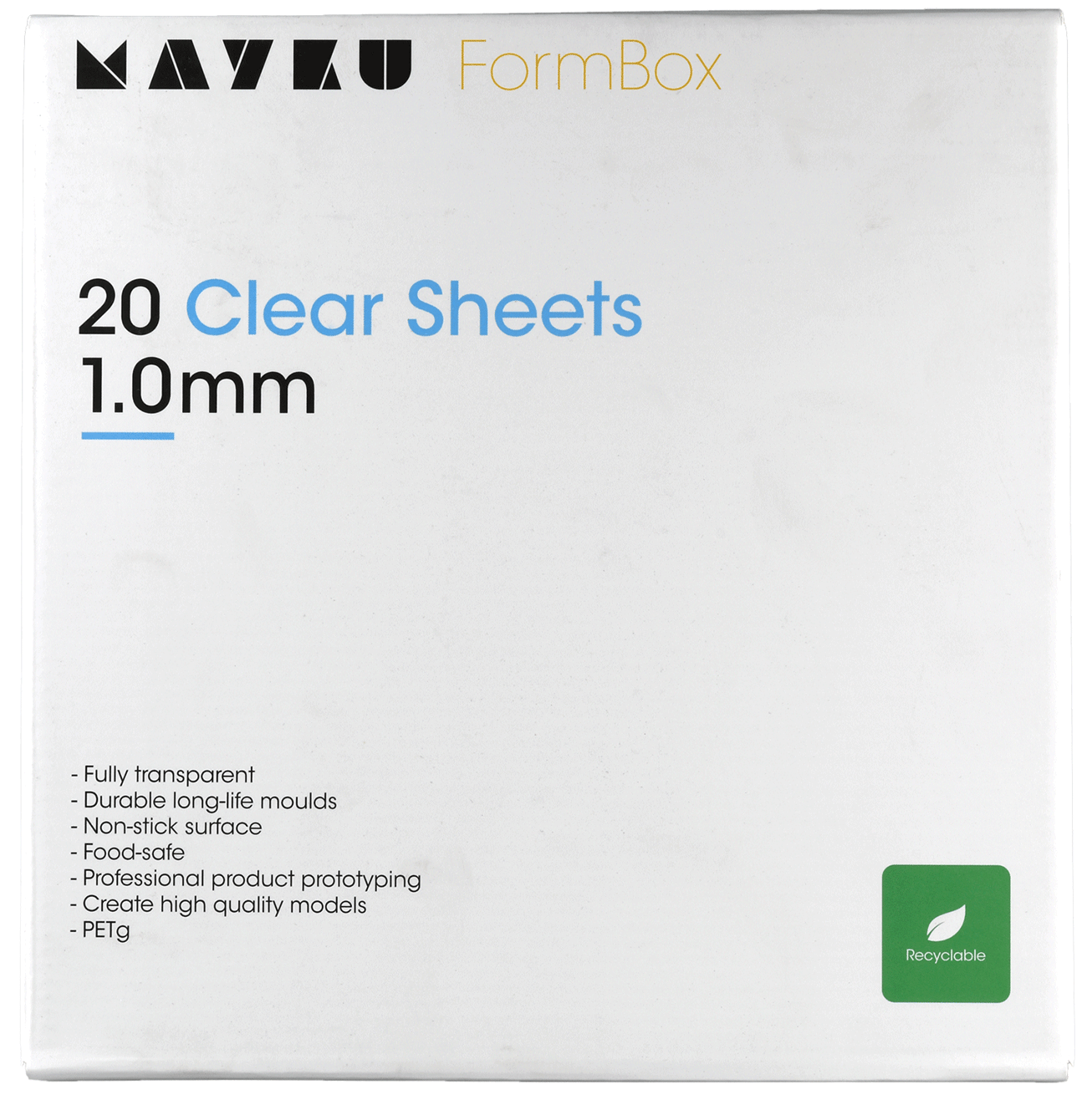 Mayku Folien PETG transparent 1mm 20Stk.